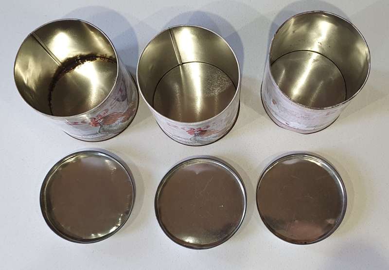 3 Rooster tins as per photos
