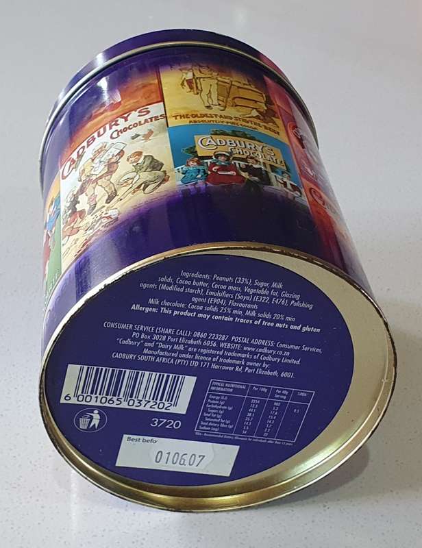 CADBURY tin as per photos