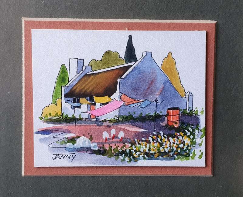 Original framed painting by JANNY as per photos