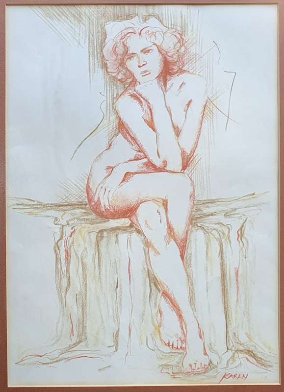 Original framed painting by KAREN as per photos