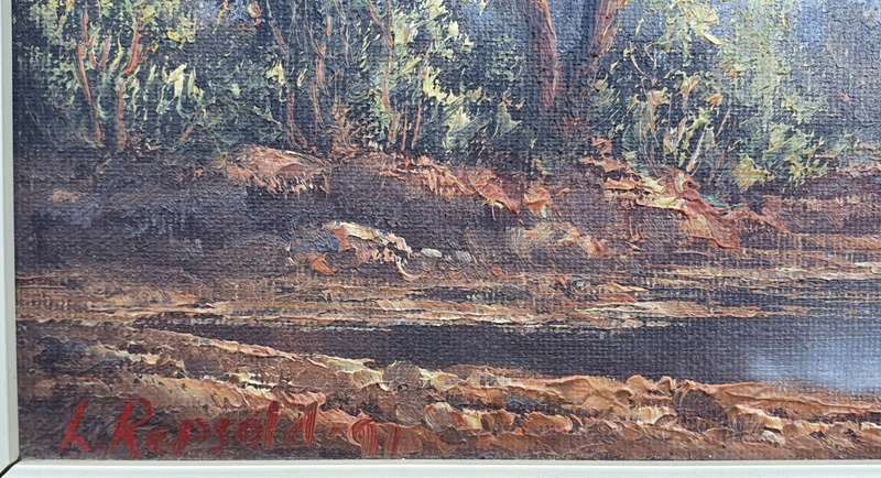 Original framed oil painting by LOUIS REPSOLD as per photos