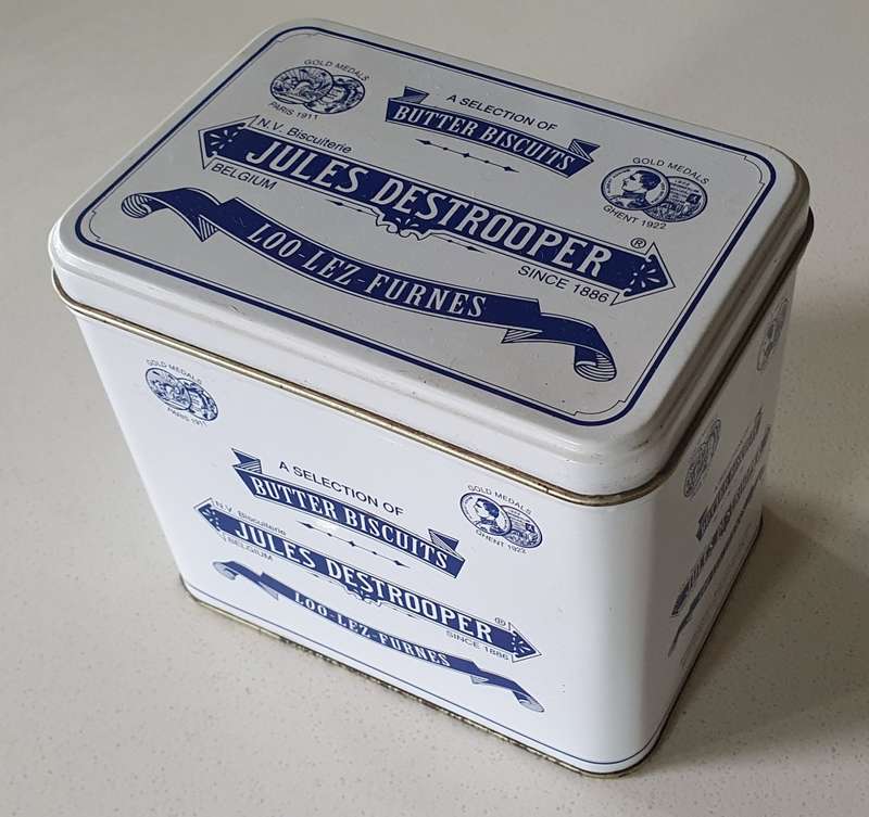 JULES DESTROOPER, Belgium butter biscuits tin as per photos