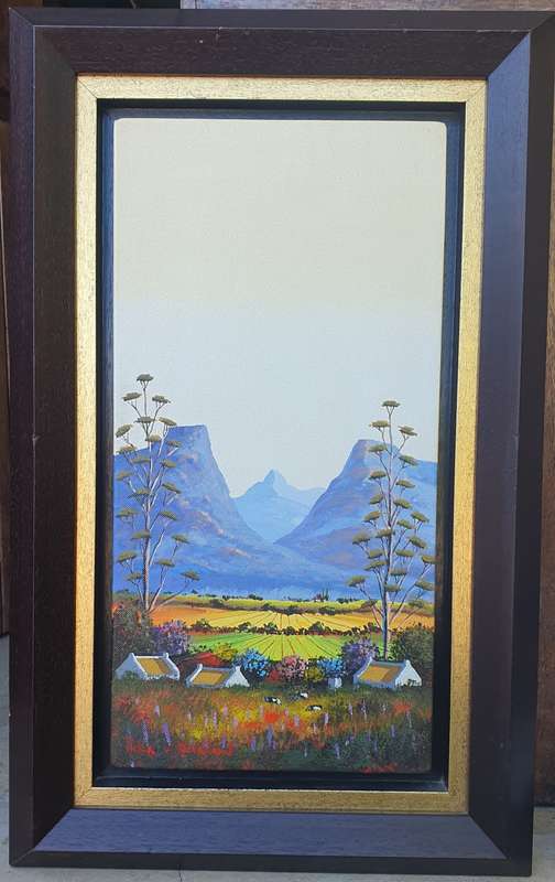 Original framed oil painting by PIETER VAN HEERDEN as per photos