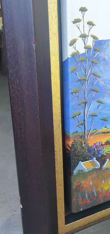 Original framed oil painting by PIETER VAN HEERDEN as per photos