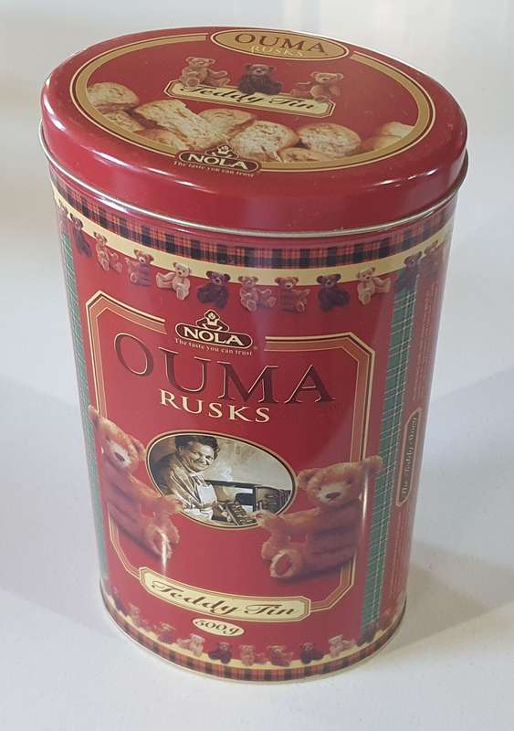 OUMA RUSKS Teddy tin as per photos