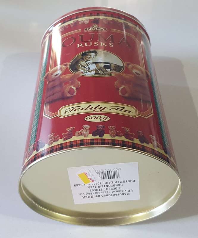 OUMA RUSKS Teddy tin as per photos