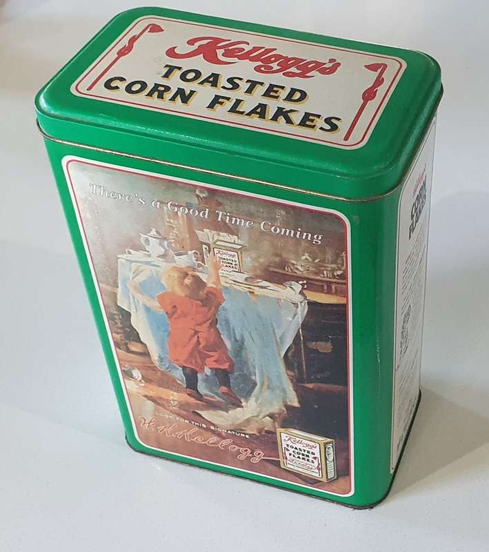 KELLOGG`S tin as per photos