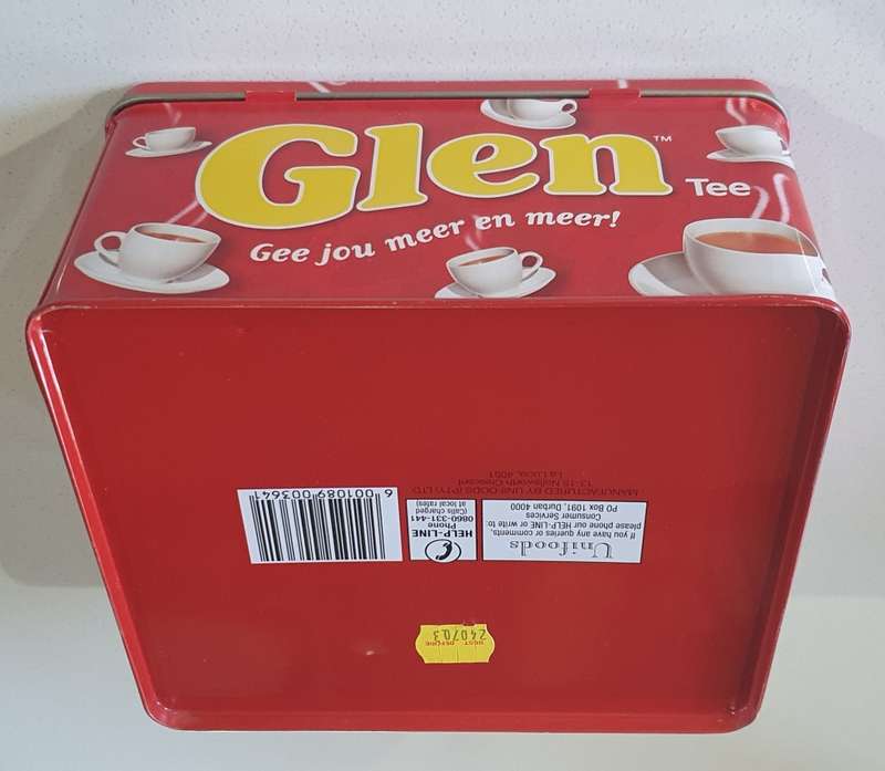 Glen tea tin as per photos