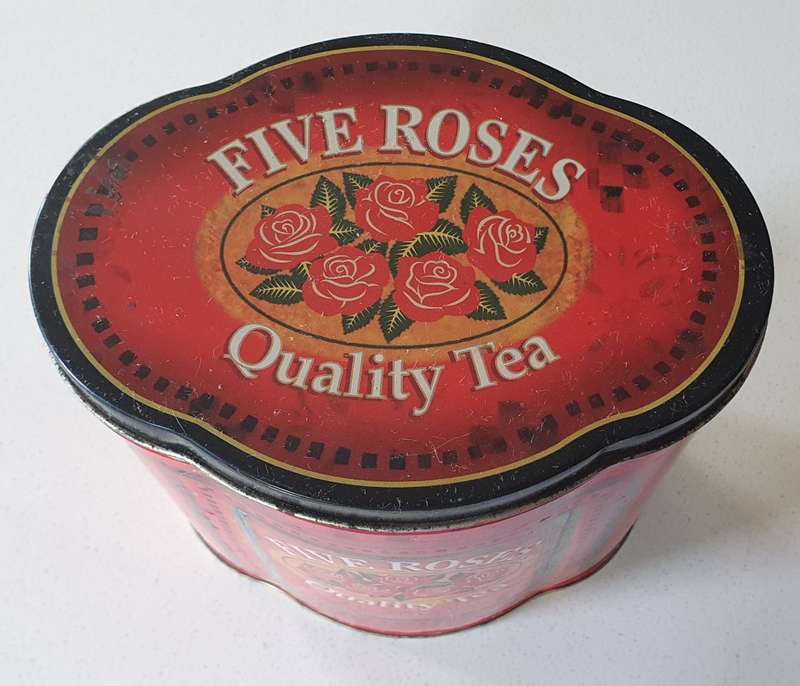 FIVE ROSES tea tin as per photos
