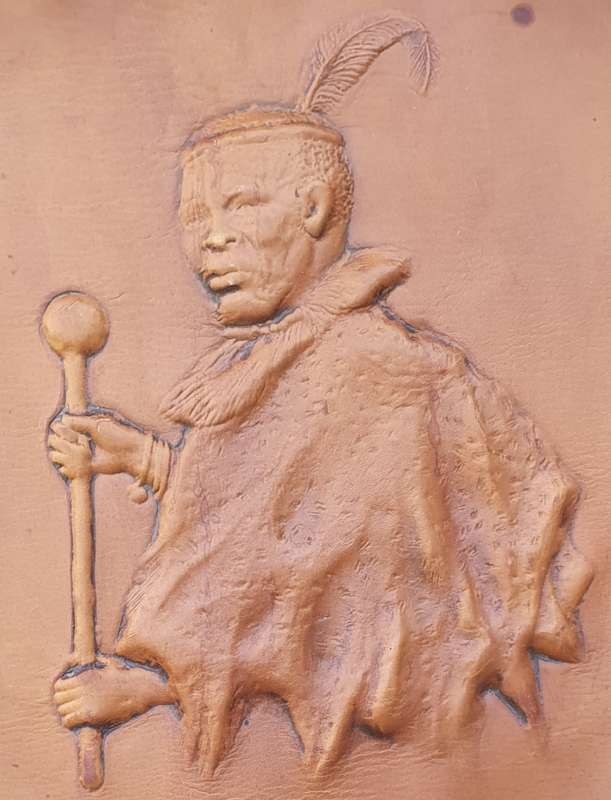 Original 3D artwork on leather as per photo