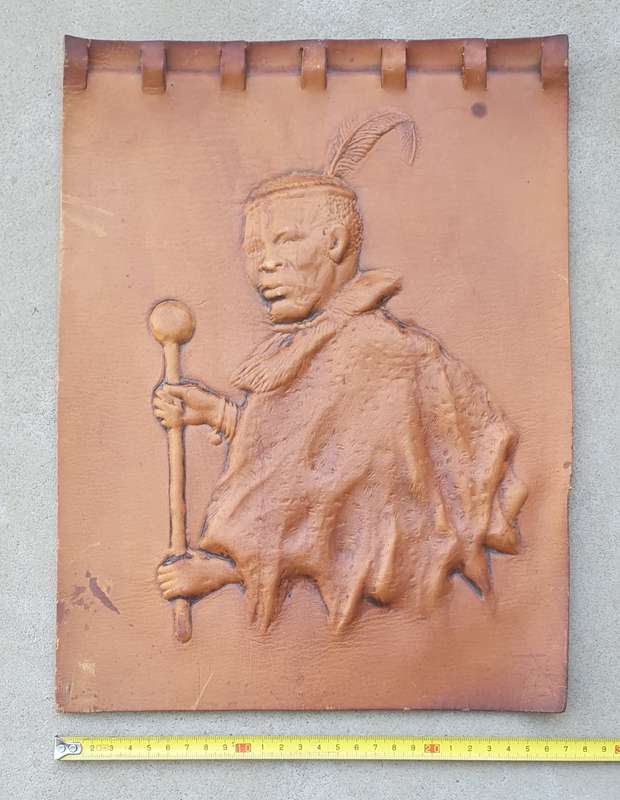Original 3D artwork on leather as per photo