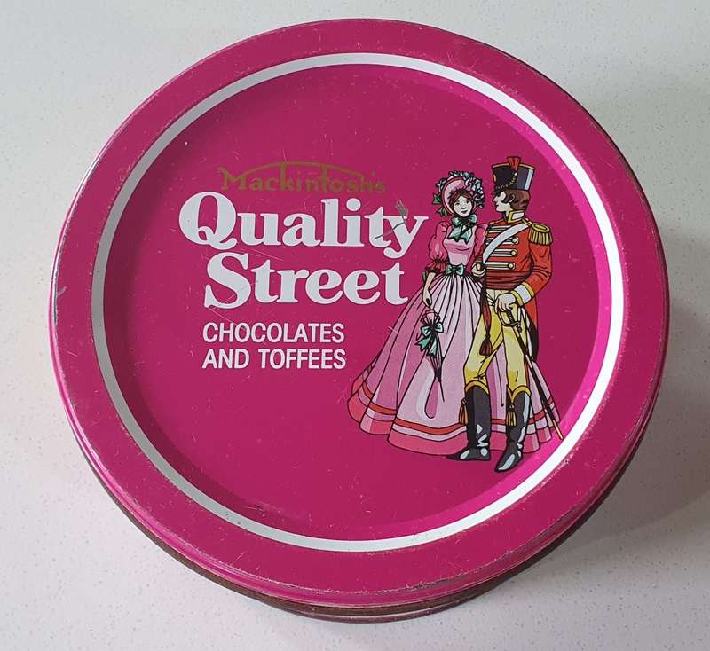 MACHINTOSH Quality Street tin as per photos