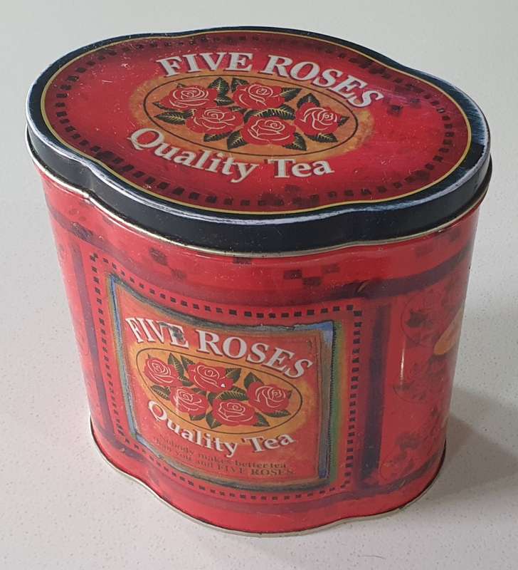 Five Roses tea tin as per photos
