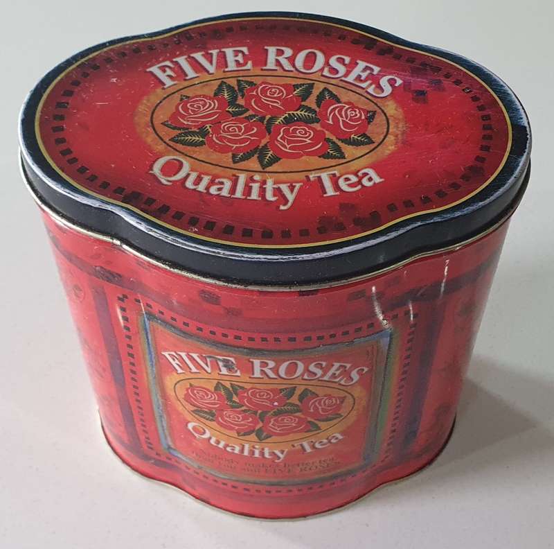 Five Roses tea tin as per photos