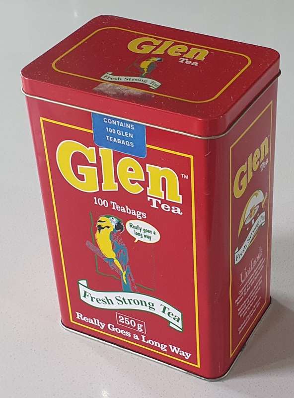 GLEN tea tin as per photos