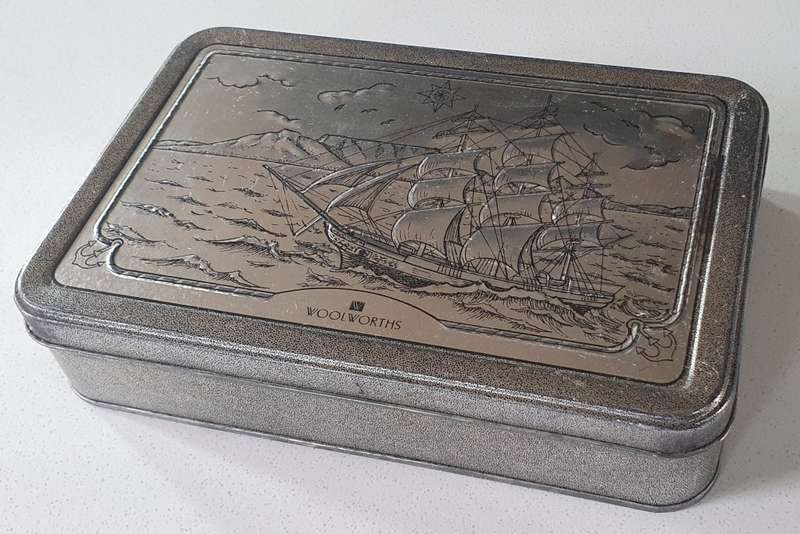 WOOLWORTHS tin as per photos