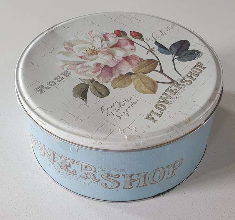 Flower Shop cookie tin as per photos