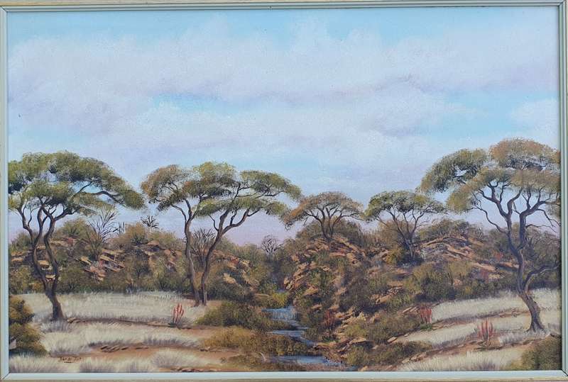 Original framed oil painting by JANA DU TOIT