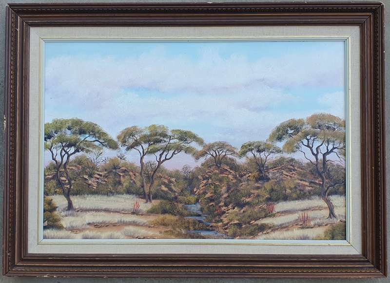 Original framed oil painting by JANA DU TOIT