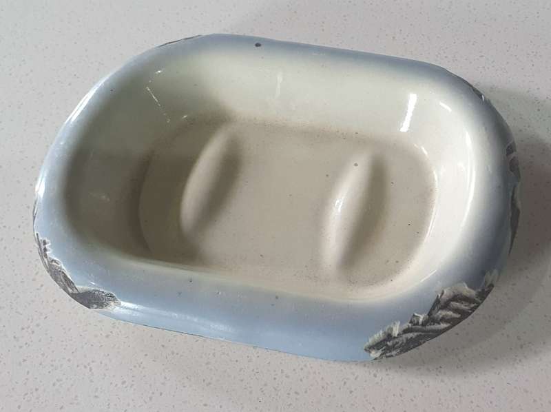 Vintage enamel soap holder as per photos
