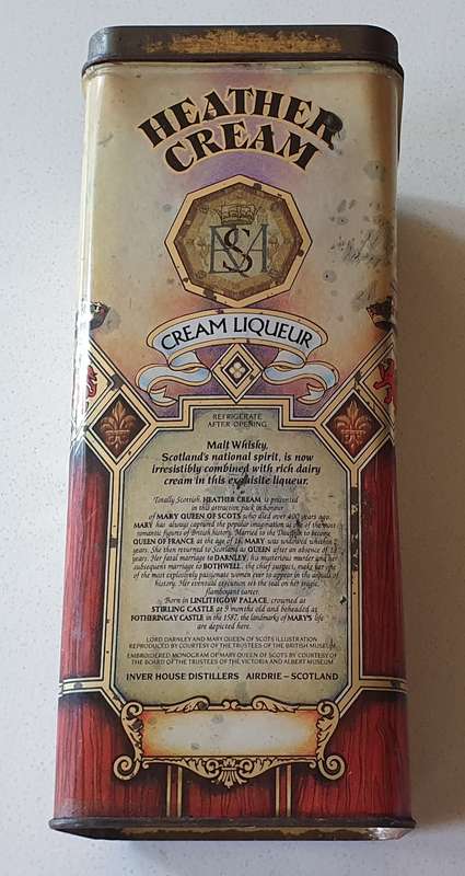 Heather Cream Liqueur tin as per photos
