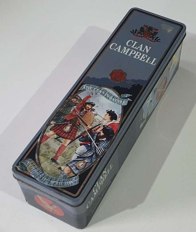 Clan Campbell whisky tin as per photos