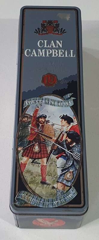 Clan Campbell whisky tin as per photos