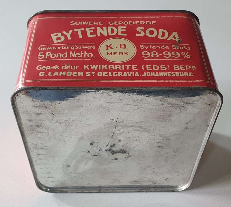 Vintage Pure Ground CAUSTIC SODA tin as per photos