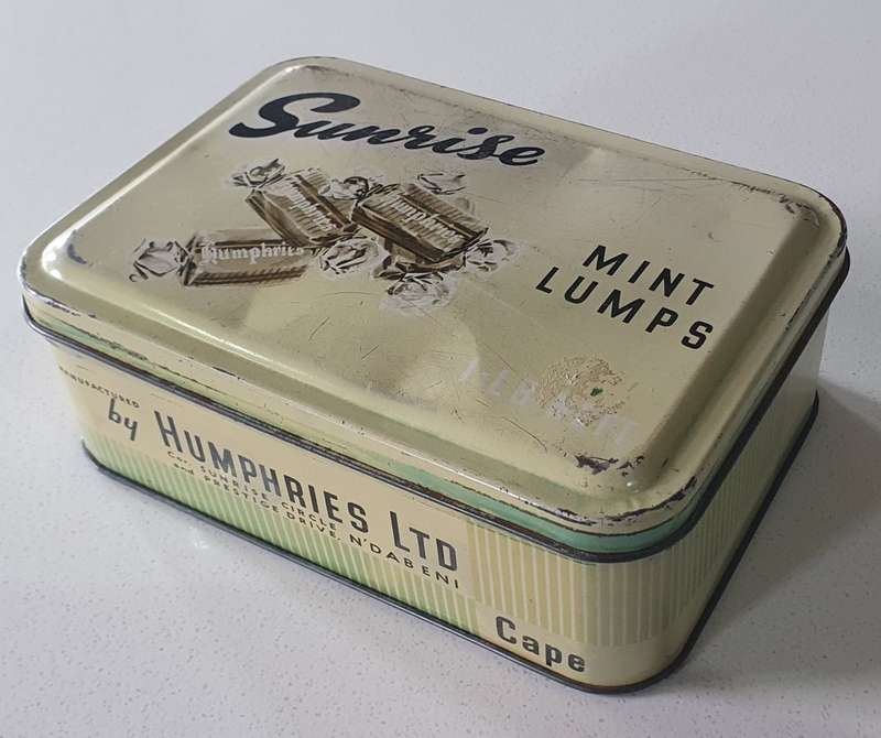 Vintage SUNRISE mint lumps tin as per photos
