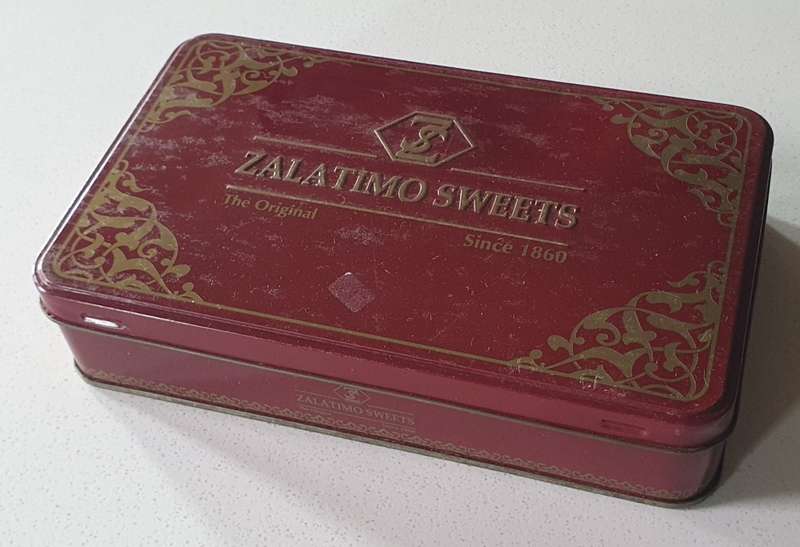 ZALATIMO SWEETS tin as per photos