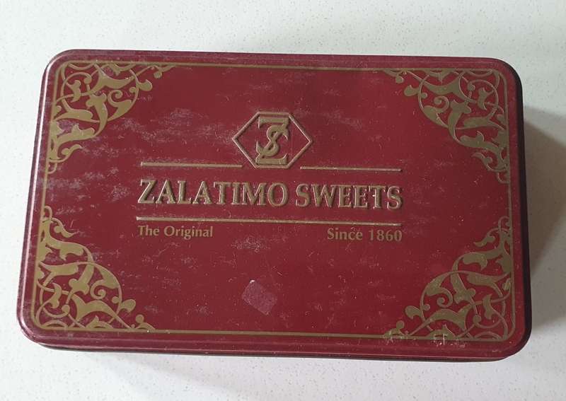 ZALATIMO SWEETS tin as per photos