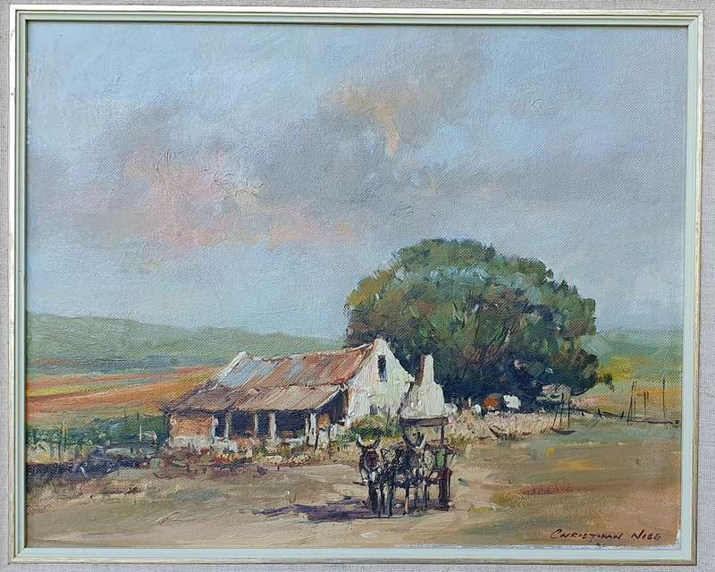 Original framed oil painting by CHRISTIAAN NICE as per photos