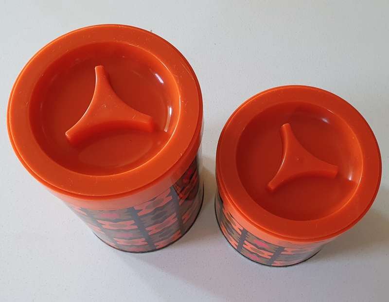 2 Vintage coffee tins as per photos