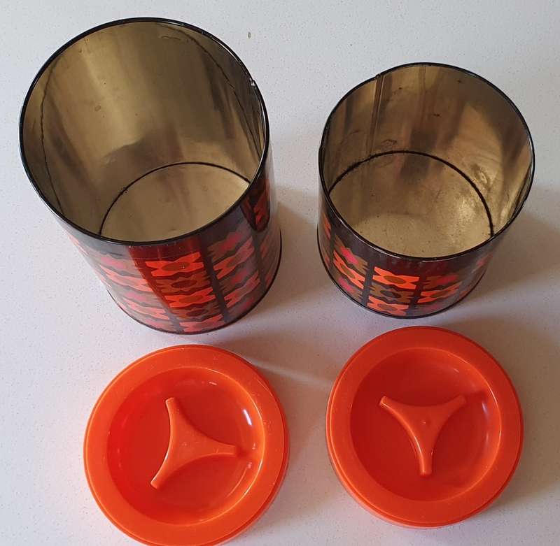 2 Vintage coffee tins as per photos