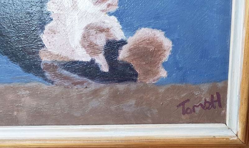 Original acrylic painting by TOM VAN DEN HEEVER as per photos of Ostriches