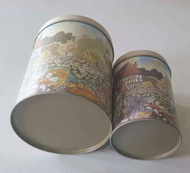 2x FARM COTTAGE theme tins as per photos