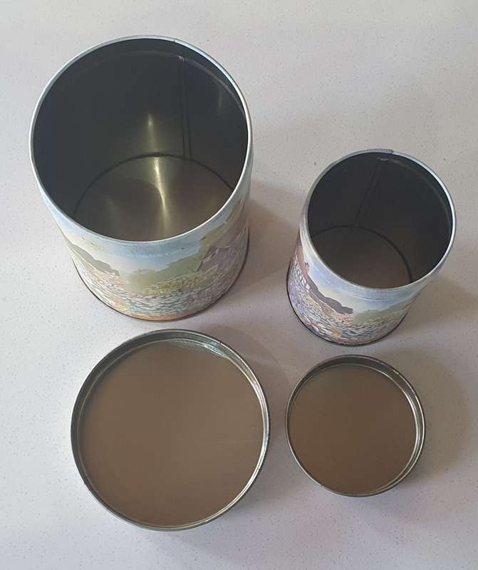 2x FARM COTTAGE theme tins as per photos