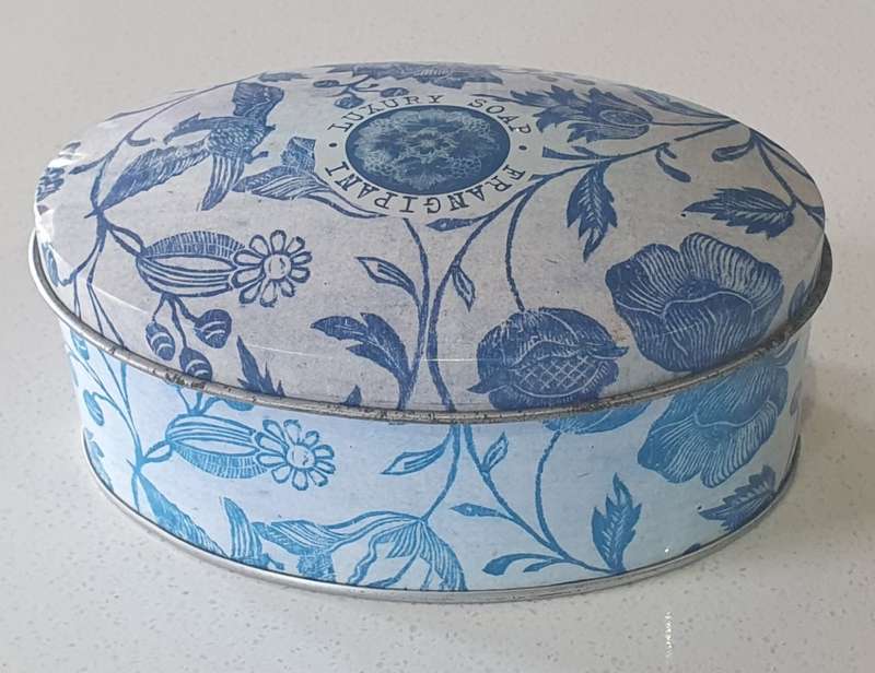 LUXURY SOAP oval tin as per photos