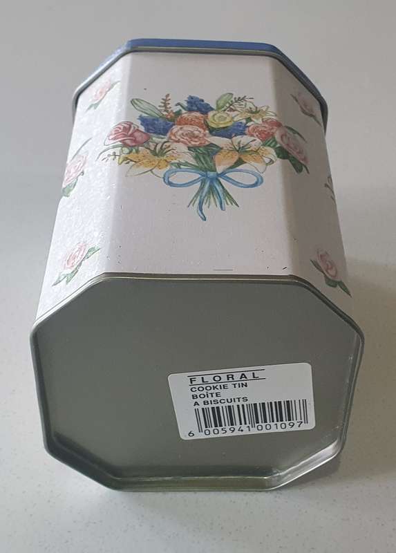 FLORAL theme cookie tin as per photos