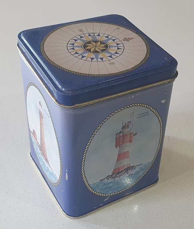 Lighthouse theme tin as per photos