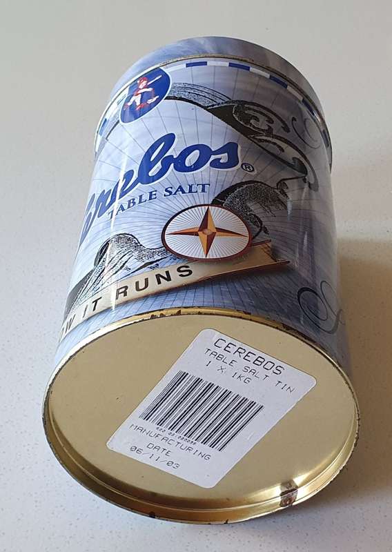 CEREBOS salt tin as per photos