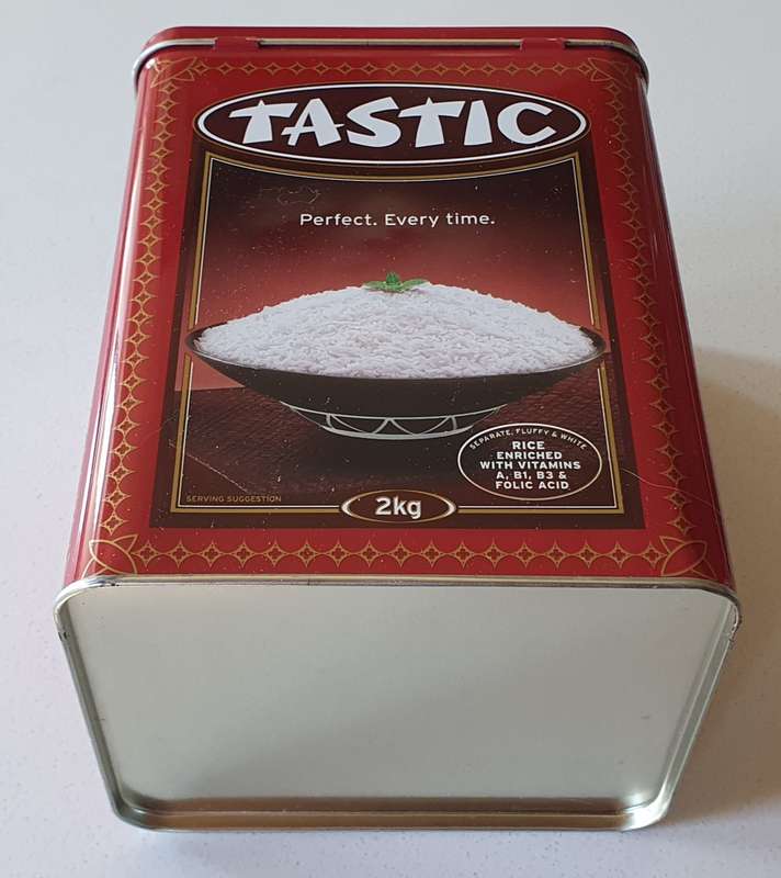 TASTIC RICE tin as per photos