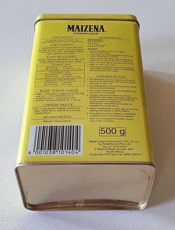 MAIZENA tin as per photos