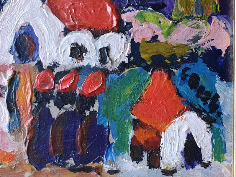 Original oil painting by F. BESTER