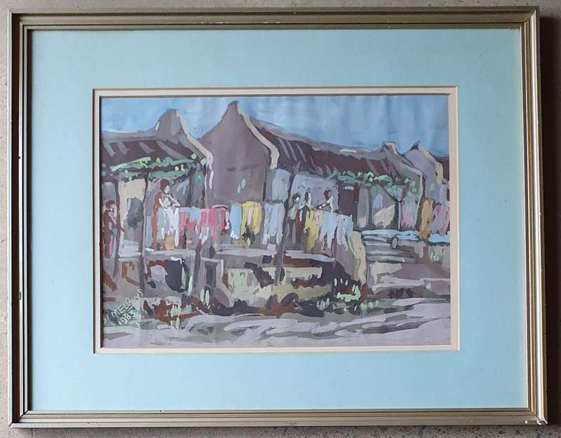 Original gouache painting of Wupperthal - signed by artist