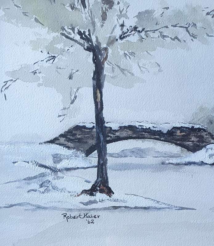 Original watercolour painting by ROBERT HABER
