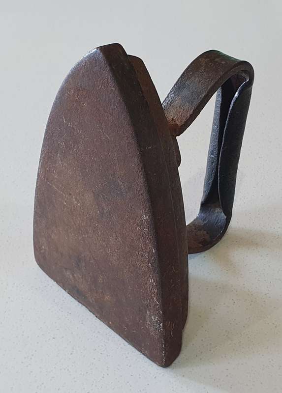 Vintage cast iron, coal stove clothing Sad Iron as per photo