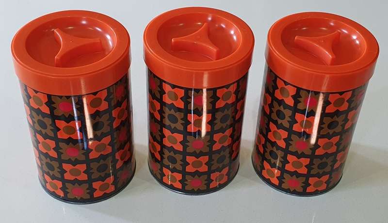 3 Vintage instant coffee tins as per photos