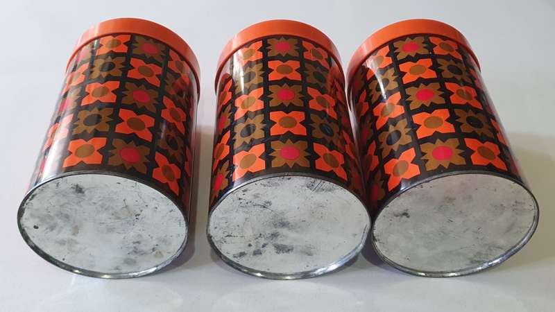 3 Vintage instant coffee tins as per photos