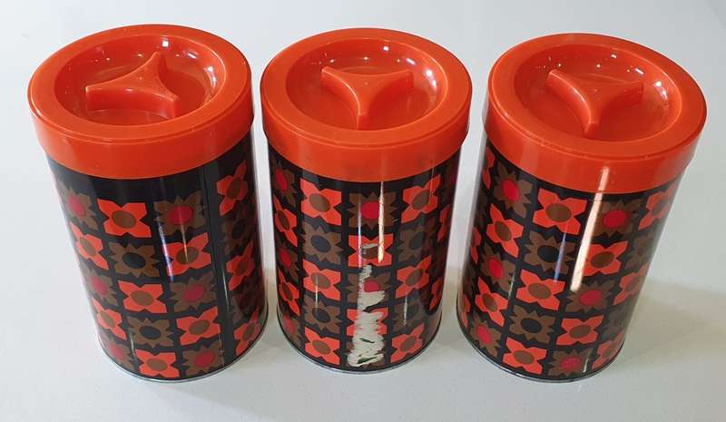 3 Vintage instant coffee tins as per photos